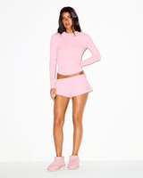 Vista traseira Camiseta Skims Manga Longa Cotton Jersey Halite Rosa
