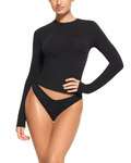 Camiseta Skims Manga Longa Cotton Jersey Soot Preto - Skims - 43774078391100