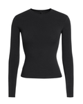 Camiseta Skims Manga Longa Cotton Jersey Soot Preto - Skims - 43774078391100