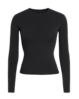 Vista lateral Camiseta Skims Manga Longa Cotton Jersey Soot Preto