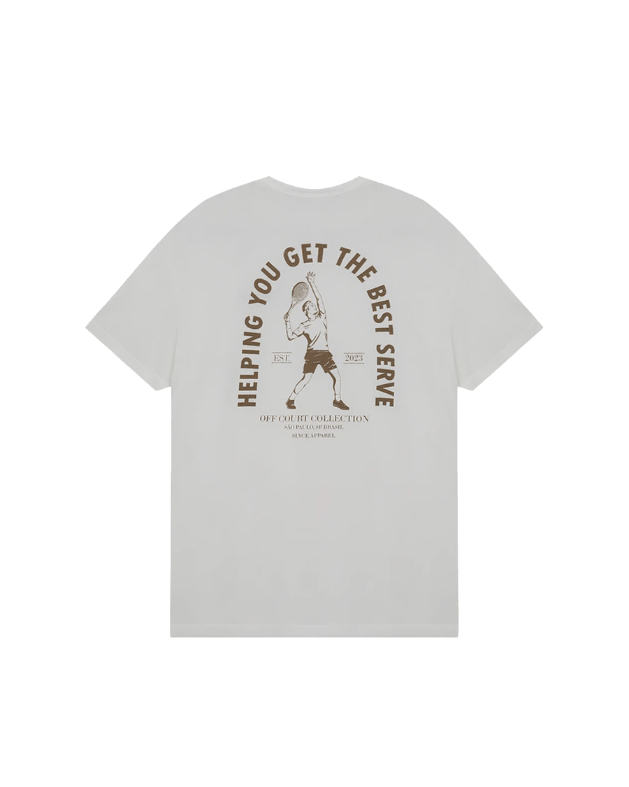 Camiseta Slyce Best Serve Branco em branco original na LK Sneakers