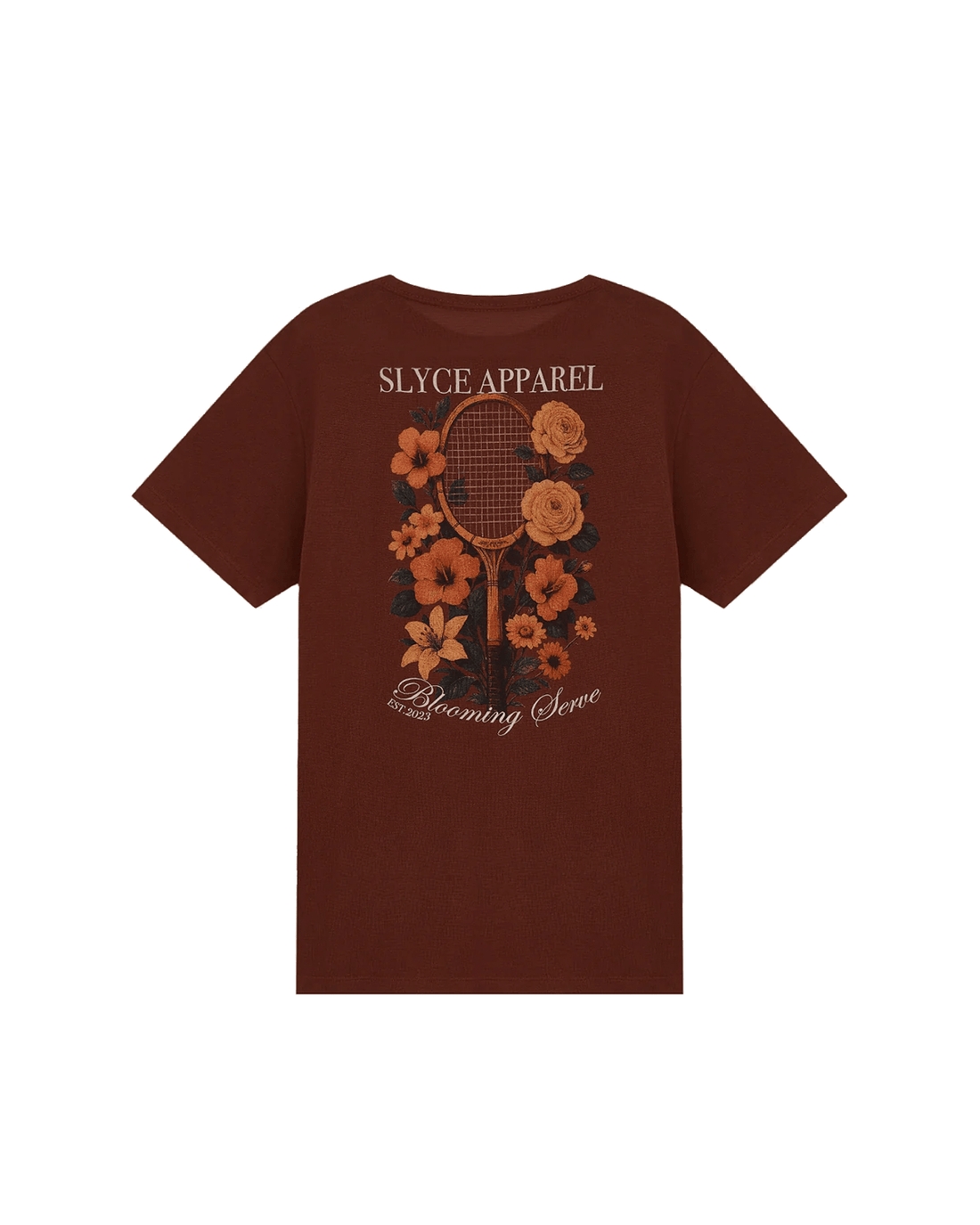 Camiseta Slyce Blooming Serve Marrom - Slyce - SLCOFMR-1
