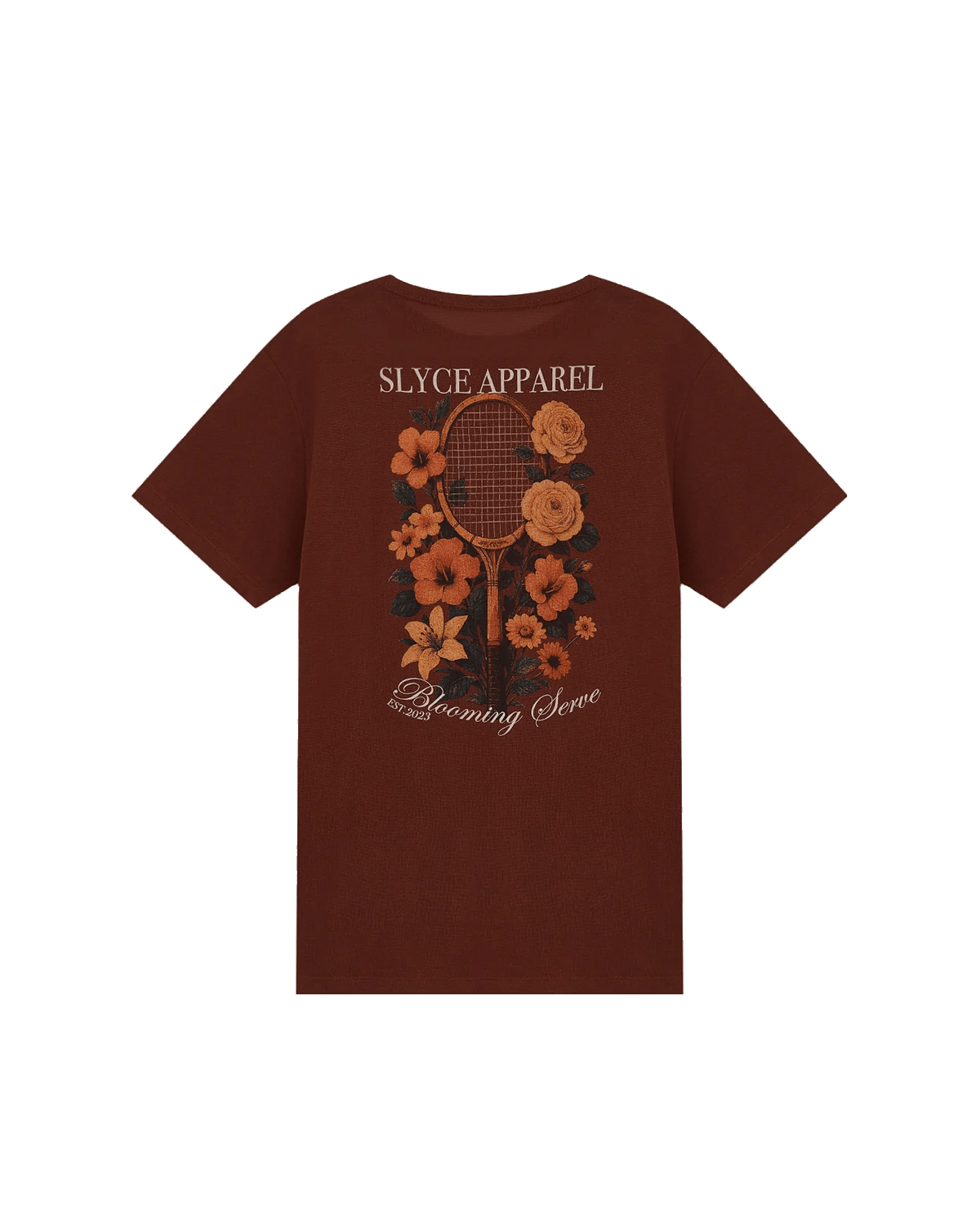 Camiseta Slyce Blooming Serve Marrom - Slyce - SLCOFMR-1