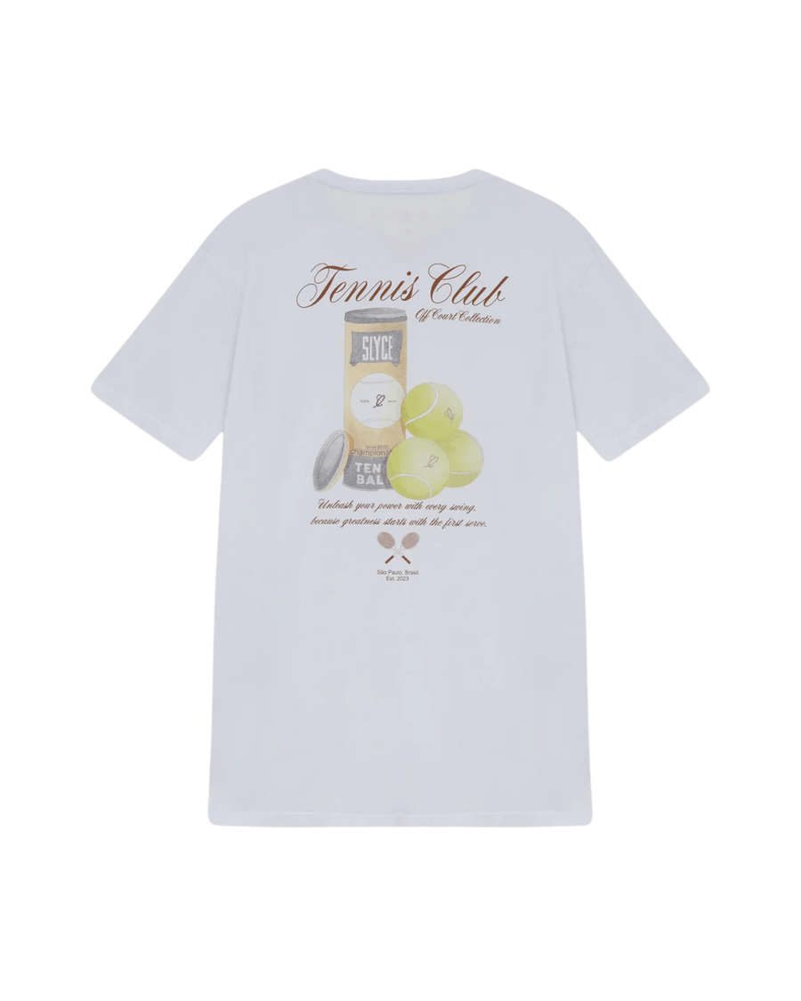 Camiseta Slyce Graphics Ball Can Branco em branco original na LK Sneakers