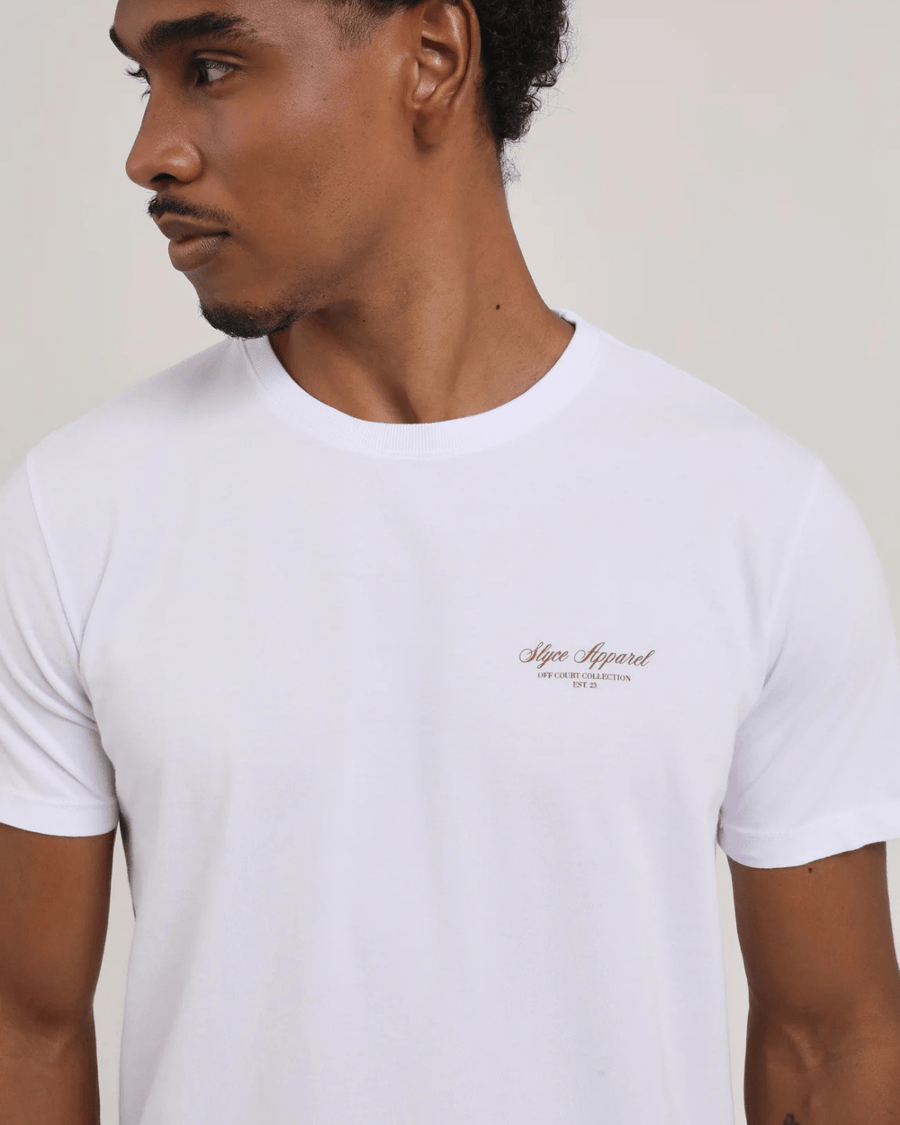 Vista frontal Camiseta Slyce Graphics Ball Can Branco