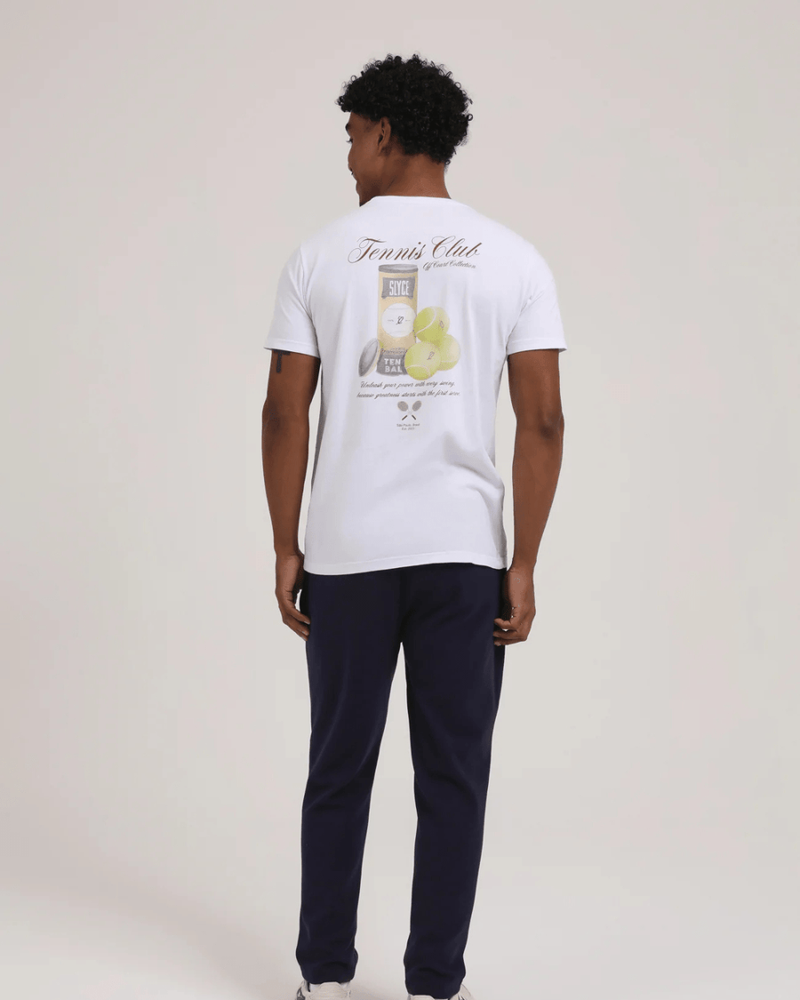 Vista traseira Camiseta Slyce Graphics Ball Can Branco