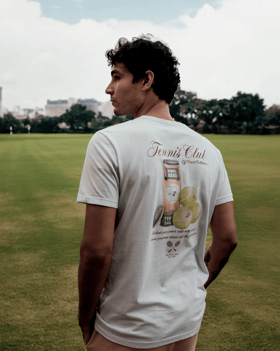 Vista em detalhe Camiseta Slyce Graphics Ball Can Branco