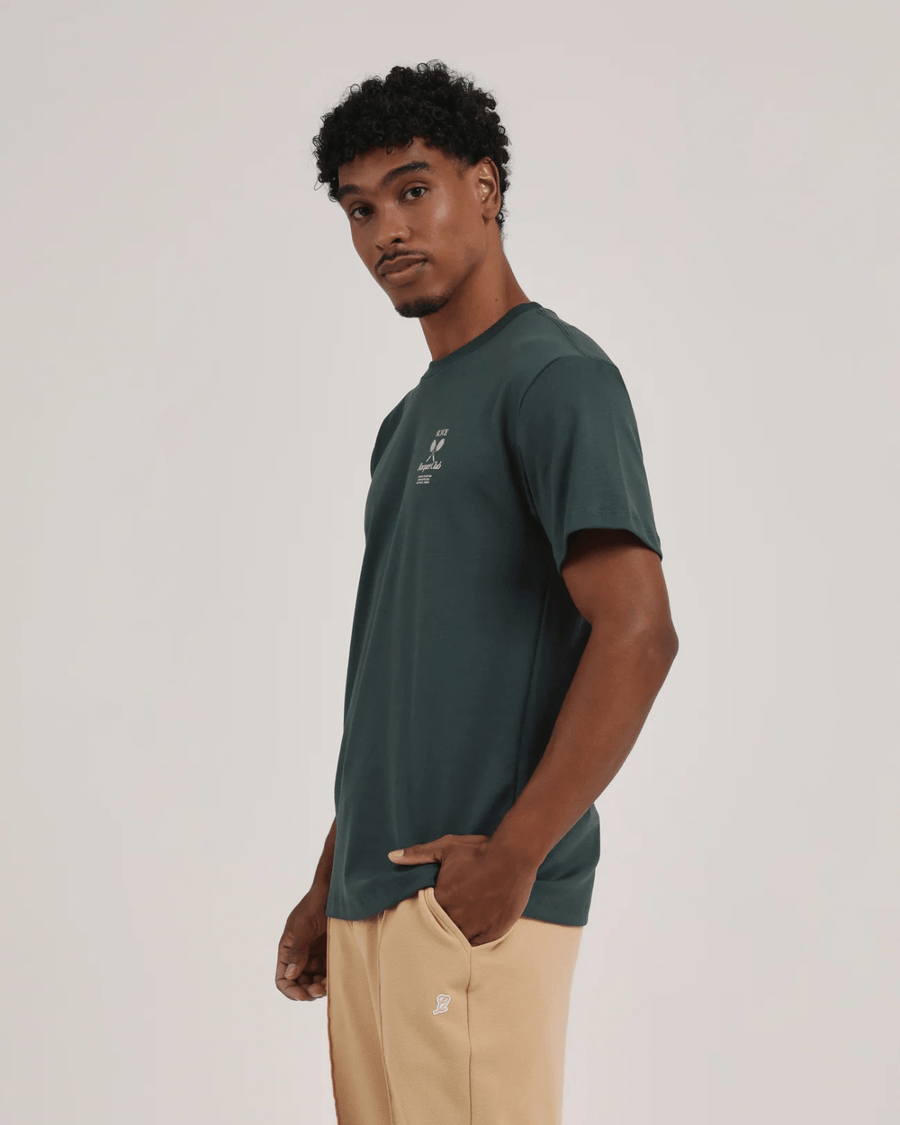 Vista frontal Camiseta Slyce Racquet Club 2.0 Verde