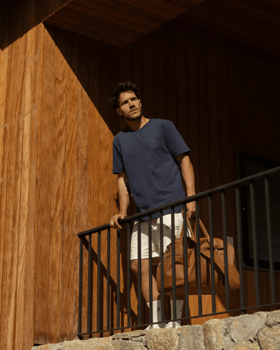 Vista superior Camiseta Slyce Racquet Club Azul Marinho