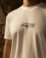 Vista superior Camiseta Slyce Racquet Club Bordada Off White