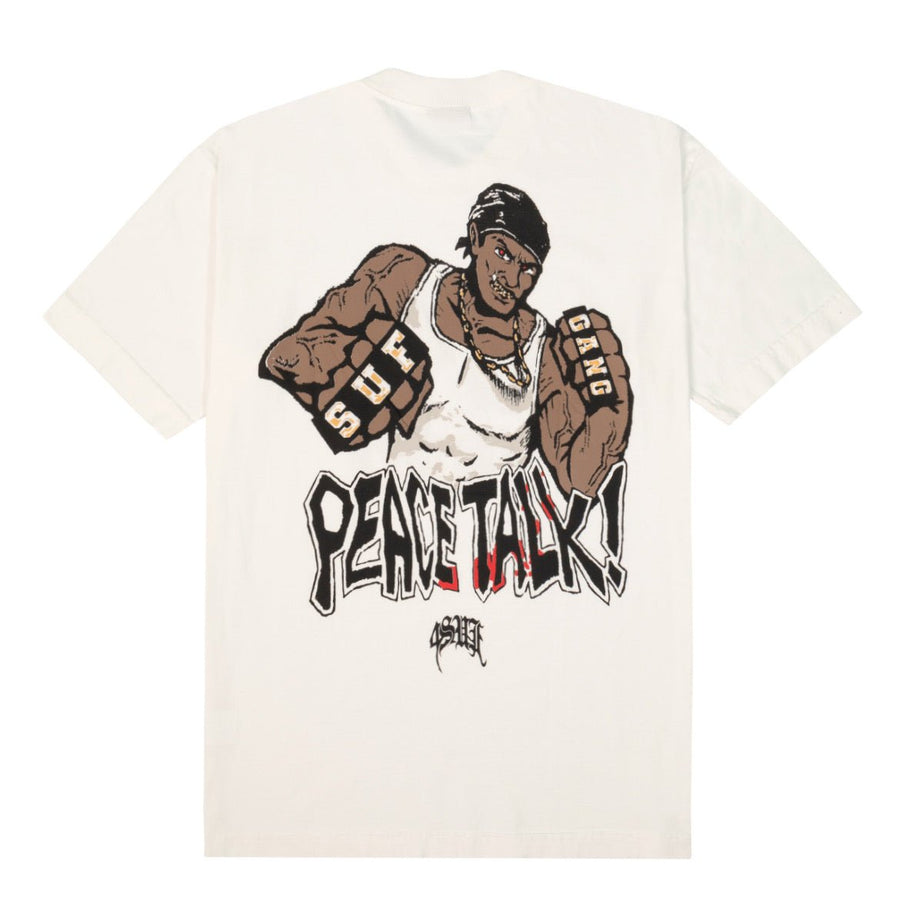 Vista lateral Camiseta Sufgang Peace Talk Branco