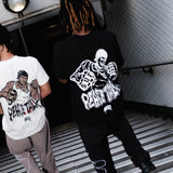 Vista traseira Camiseta Sufgang Peace Talk Preto