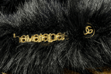 Vista superior Chinelo Havaianas Top Dolce & Gabbana Faux Fur Leopardo Marrom