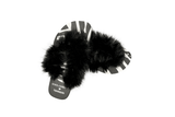 Vista superior Chinelo Havaianas Top Dolce & Gabbana Faux Fur Zebra Preto