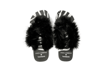 Chinelo Havaianas Top Dolce & Gabbana Faux Fur Zebra Preto - Havaianas - 4150234_0121_412 - 1