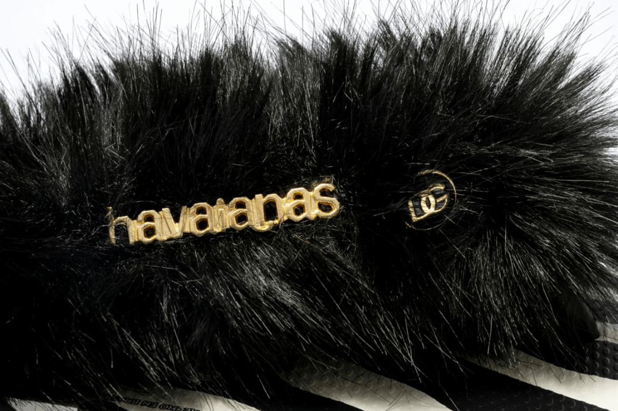 Chinelo Havaianas Top Dolce & Gabbana Faux Fur Zebra Preto - Havaianas - 4150234_0121_412 - 1