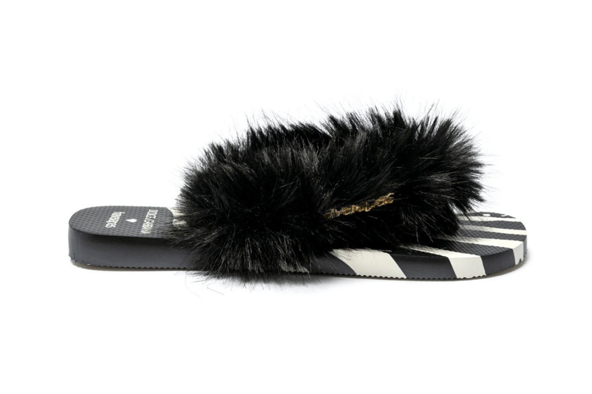 Chinelo Havaianas Top Dolce & Gabbana Faux Fur Zebra Preto - Havaianas - 4150234_0121_412 - 1