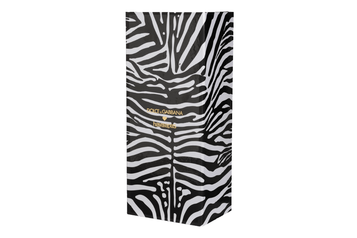Chinelo Havaianas Top Dolce & Gabbana Faux Fur Zebra Preto - Havaianas - 4150234_0121_412 - 1