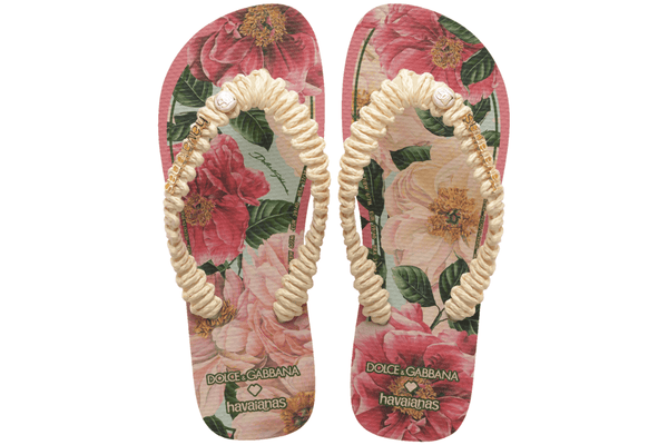 Chinelo Havaianas Top Dolce & Gabbana Florals Rosa em rosa original na LK Sneakers