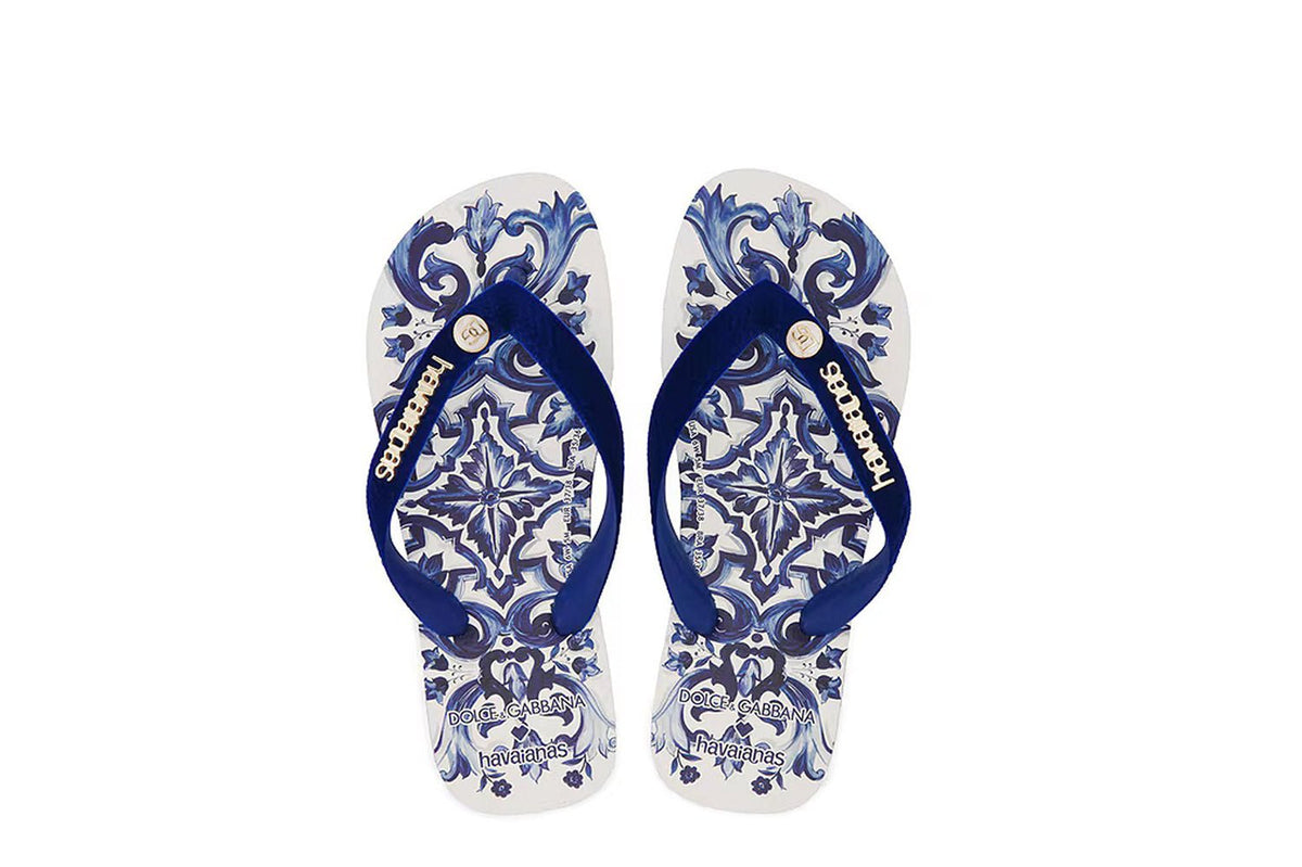 Chinelo Havaianas x Dolce & Gabbana Blue Mediterraneo Azul