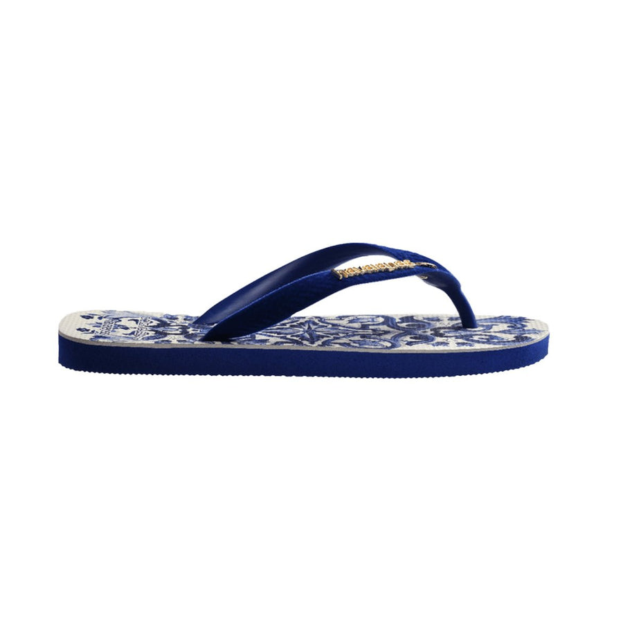 Vista superior Chinelo Havaianas x Dolce & Gabbana Blue Mediterraneo Azul