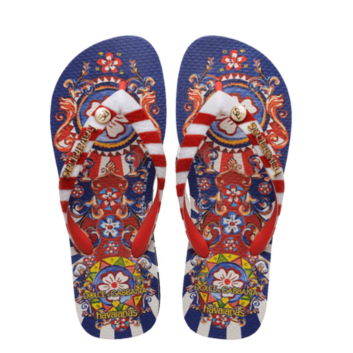 Chinelo Havaianas x Dolce &amp; Gabanna Carreto Ciciliano Vermelho - Havaianas - 41499672090