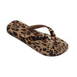 Vista traseira Chinelo Havaianas x Dolce & Gabbana Leopard Marrom
