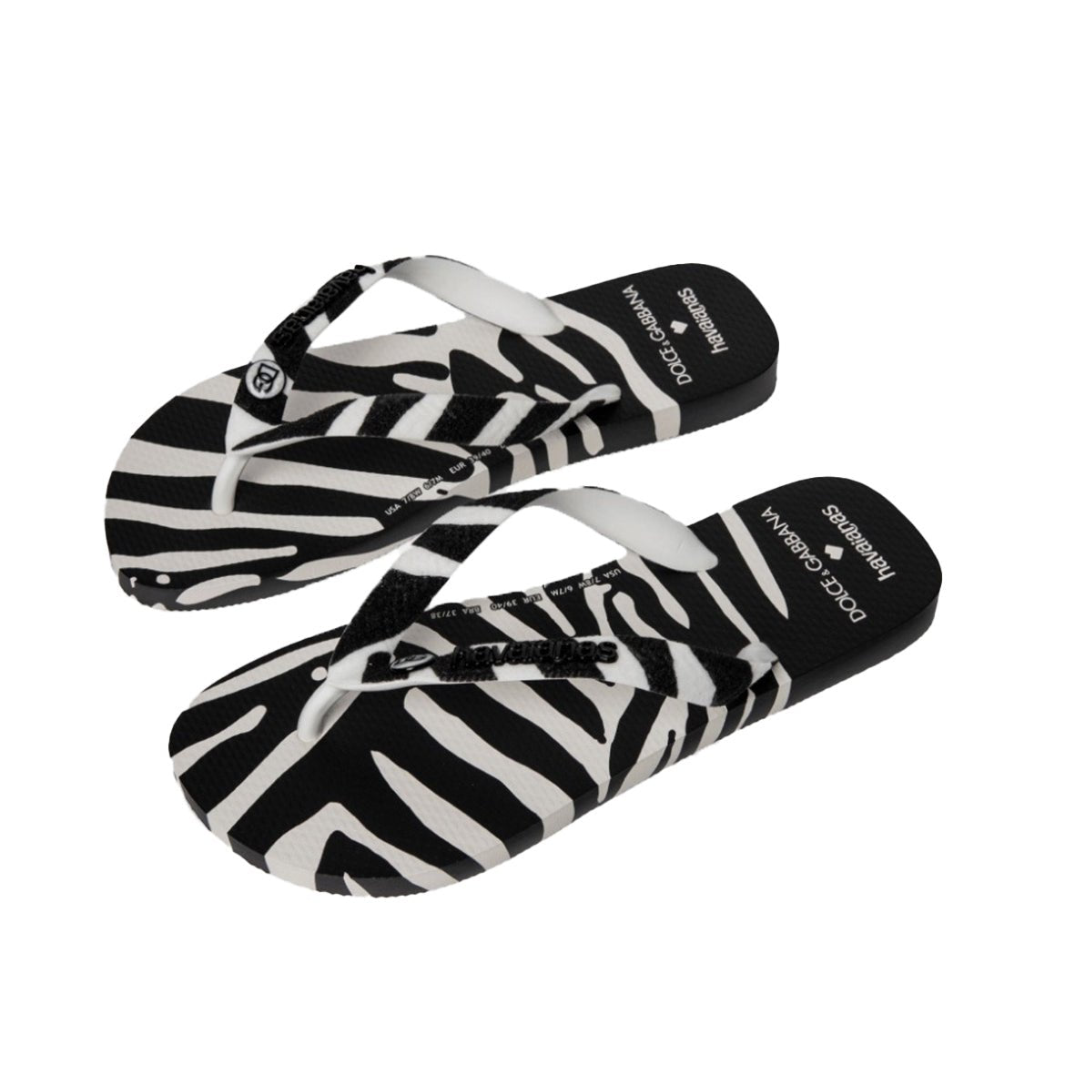 Chinelo Havaianas x Dolce Gabbana Zebra Preto LK Sneakers