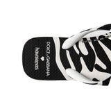 Vista superior Chinelo Havaianas x Dolce & Gabbana Zebra Preto