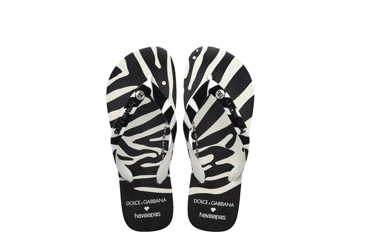 Chinelo Havaianas x Dolce & Gabbana Zebra Preto por R$ 1.799,99 em