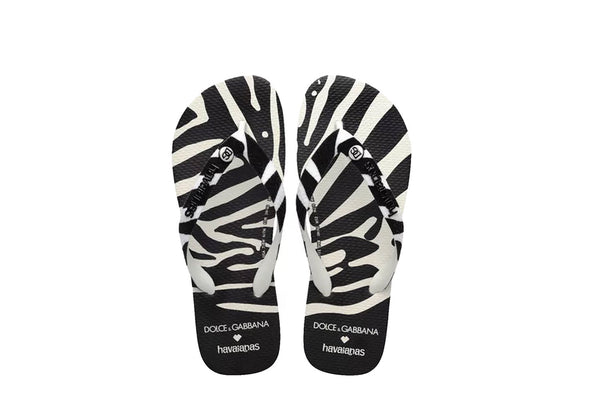 Chinelo Havaianas x Dolce & Gabbana Zebra Preto em preto original na LK Sneakers