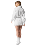 Cropped Alo Yoga 1/4 Zip Alumni Pullover Branco - Alo Yoga - W3660R_01 - 1