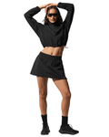 Cropped Alo Yoga 1/4 Zip Alumni Pullover Preto - Alo Yoga - W3660R_00 - 1