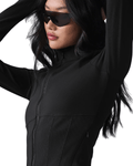 Jaqueta Alo Yoga Airbrush Corset Full Zip Black Preto - Alo Yoga - w4530r - 1