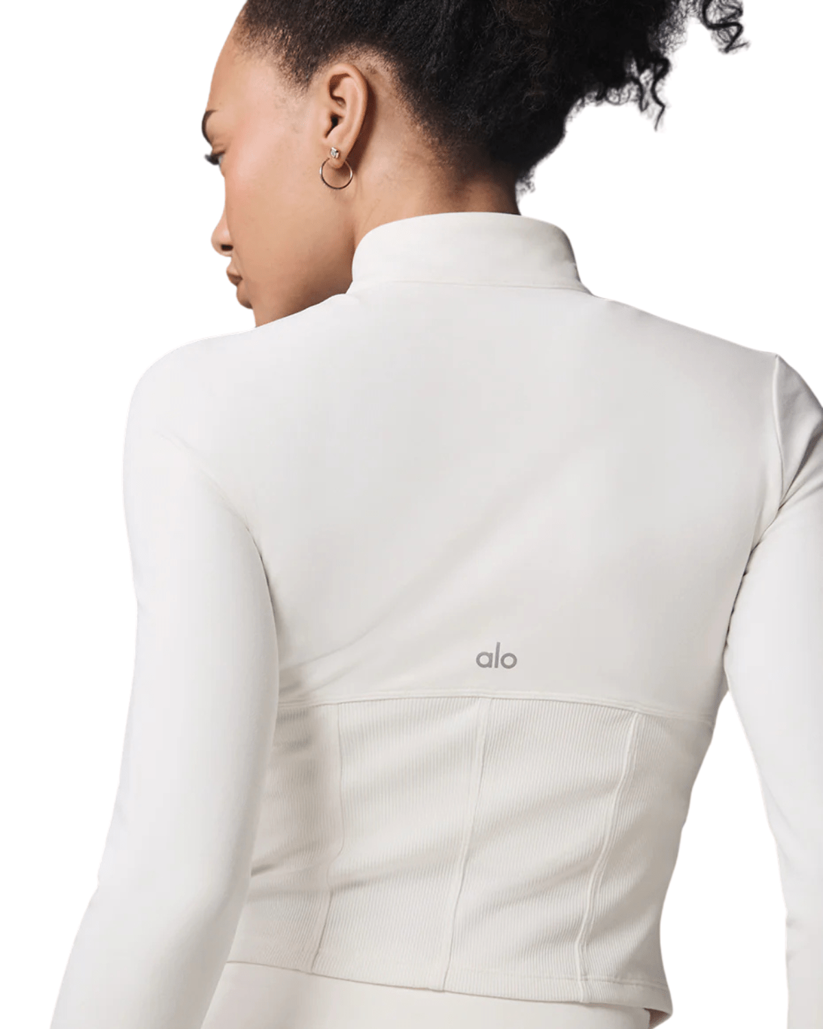 Jaqueta Alo Yoga Airbrush Corset Full Zip Ivory Creme - Alo Yoga - w4528r - 1