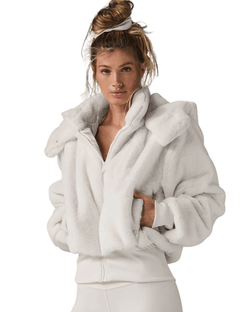 Jaqueta Alo Yoga Faux Fur Foxy Ivory Bege - Alo Yoga - w4496r - 1