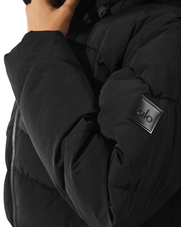 rii【新品】alo yoga Sweatshirt Puffer Jaqueta Alo Yoga Glacier Puffer Black Preto - LK