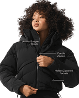 Jaqueta Alo Yoga Glacier Puffer Black Preto em preto original na LK Sneakers