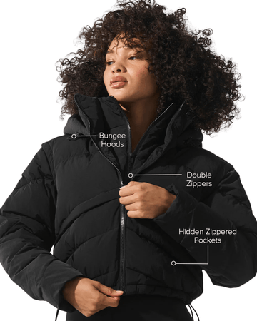 Jaqueta Alo Yoga Glacier Puffer Black Preto - Alo Yoga - w4609r - 1