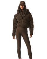 Vista superior Jaqueta Alo Yoga Glacier Puffer Espresso Marrom