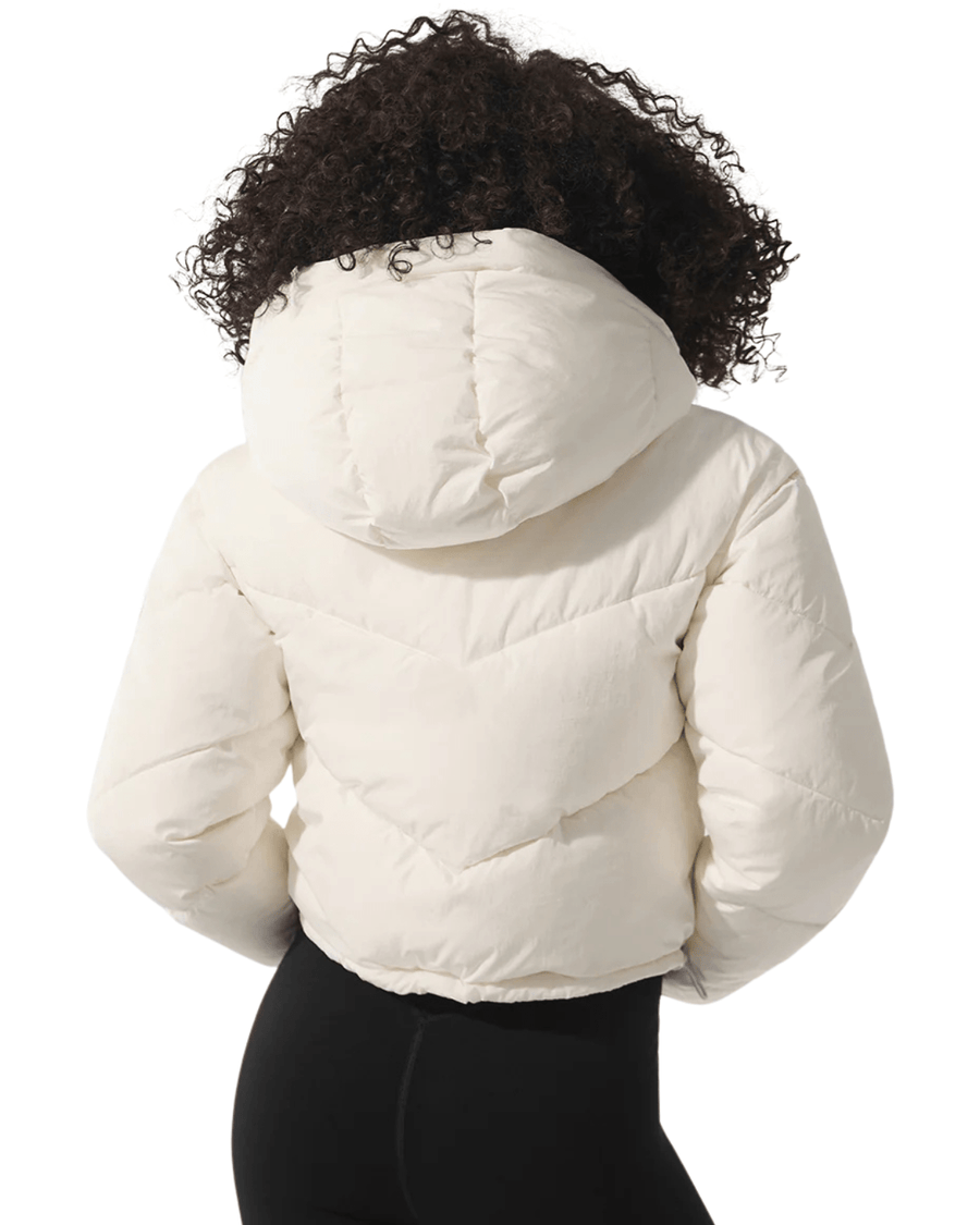Vista traseira Jaqueta Alo Yoga Glacier Puffer Ivory Creme