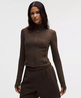 Jaqueta Lululemon Define Cropped Nulu Walnut Crunch Marrom
