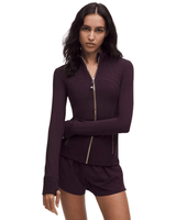 Jaqueta Lululemon Define Nulu Black Plum/Gold Roxo
