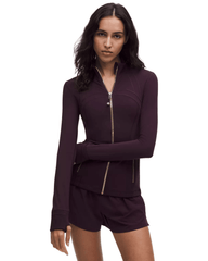 Jaqueta Lululemon Define Nulu Black Plum/Gold Roxo