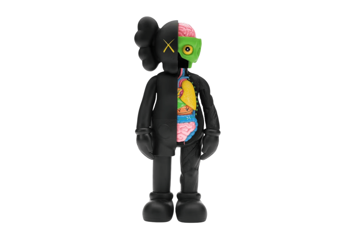KAWS Companion Flayed Open Edition Vinyl Figure Black Toy Art Preto