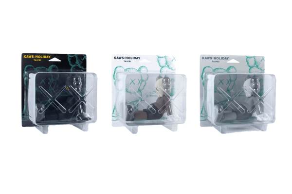 KAWS Holiday Taipei Vinyl Figure Black/Brown/Grey Set Toy Art