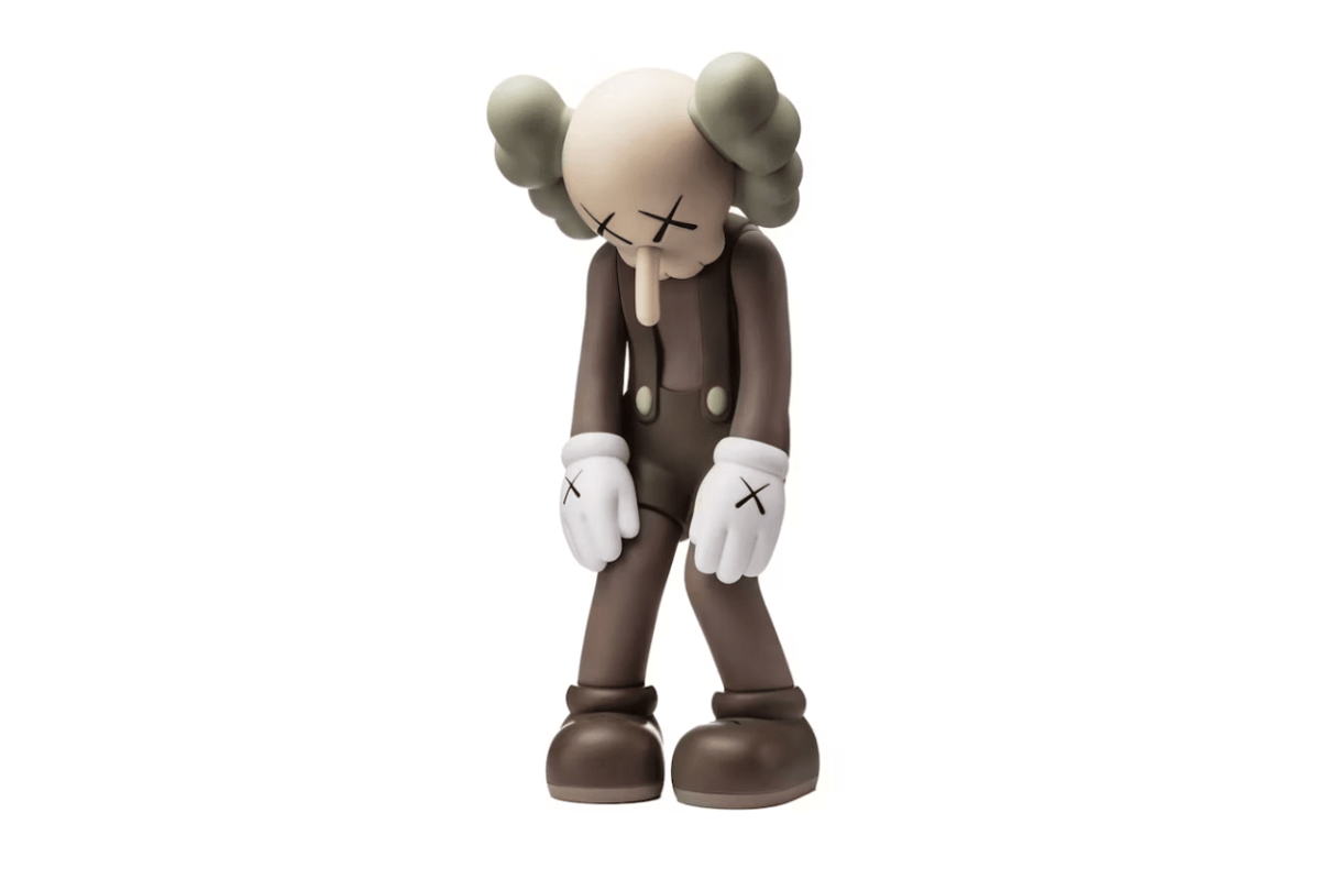 KAWS Small Lie Companion Vinyl Figure Brown Toy Art Marrom por R