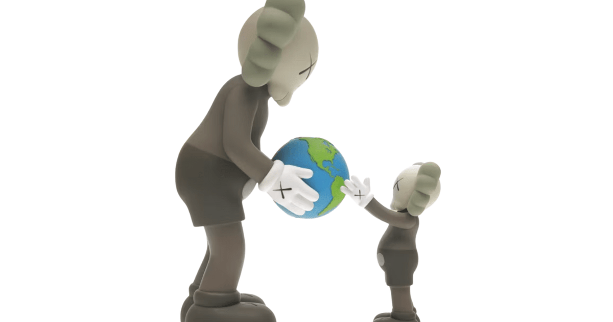 KAWS THE PROMISE Vinyl Figure Brown Toy Art Marrom - LK