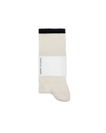 Meia Saint Studio PIMA Punho OffWhite/Preto - Saint Studio - ST39