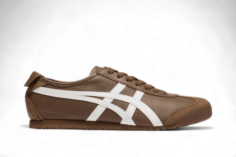 Tênis Onitsuka Tiger Mexico 66 Brown Storm White — lateral
